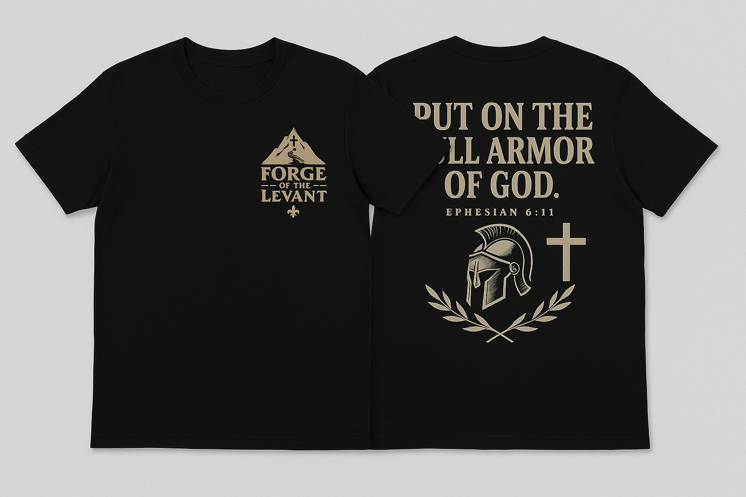 Ephesians 6:11 Cotton T-Shirt embroidery