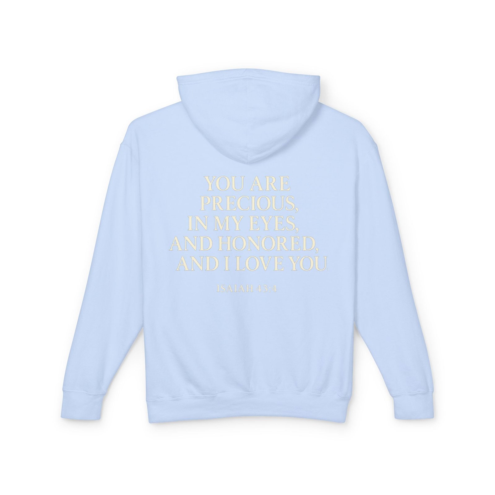 Isaiah 43:4 Lightweight Hooded Sweatshirt - Image 2