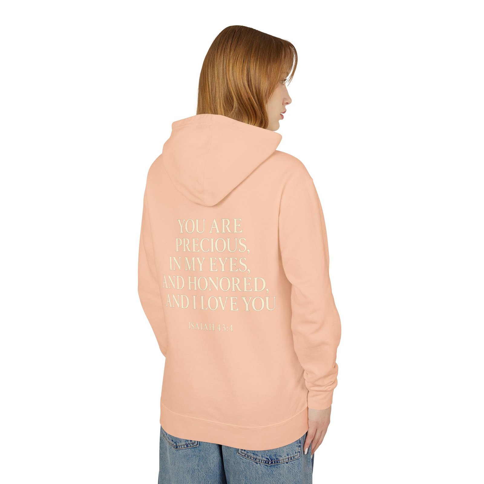 Isaiah 43:4 Lightweight Hooded Sweatshirt - Image 20