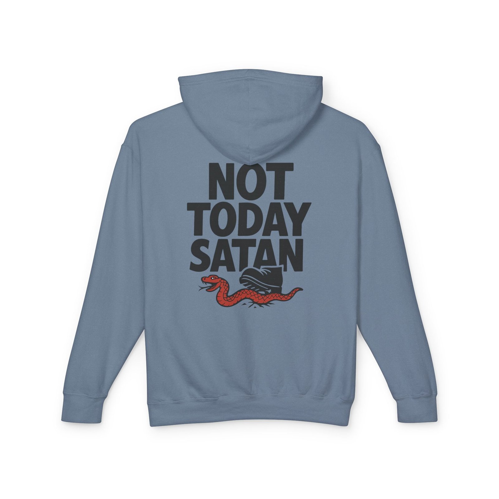 Not Today Satan Hoodie — Graphic Hooded Sweatshirt with Retro Snake Design - Image 30