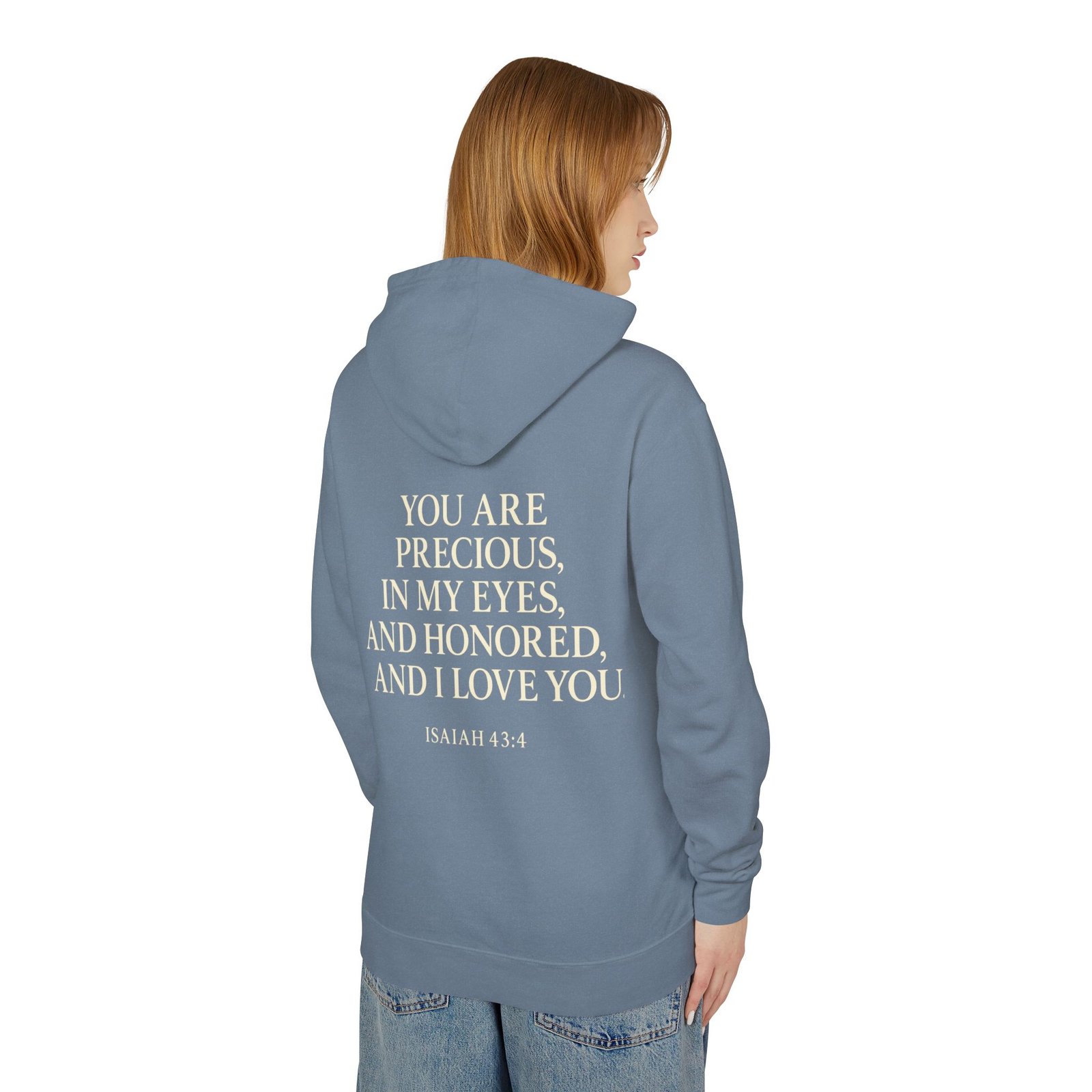 Isaiah 43:4 Lightweight Hooded Sweatshirt - Image 24