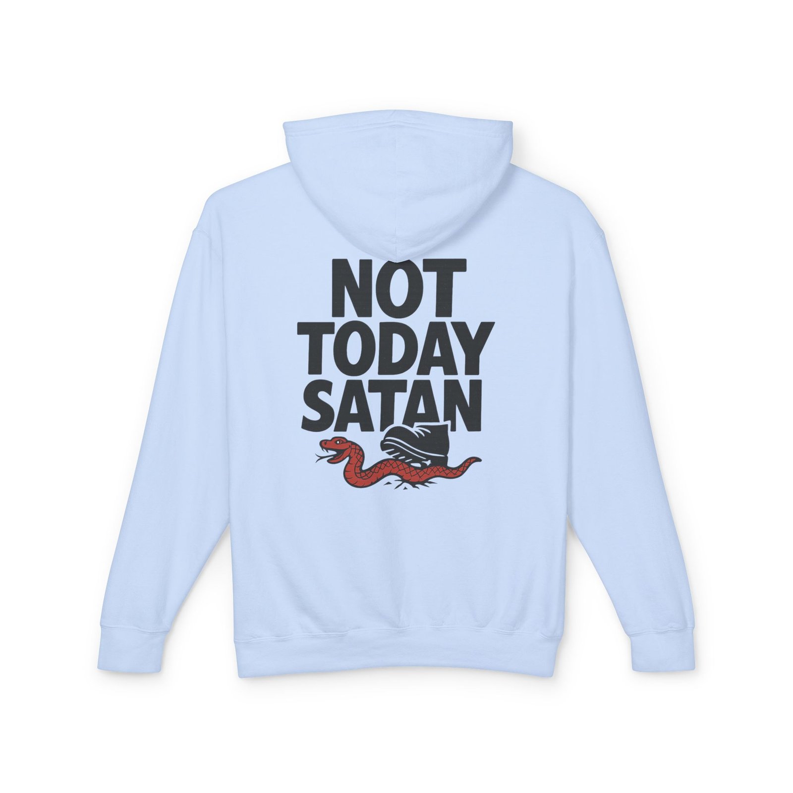Not Today Satan Hoodie — Graphic Hooded Sweatshirt with Retro Snake Design - Image 9