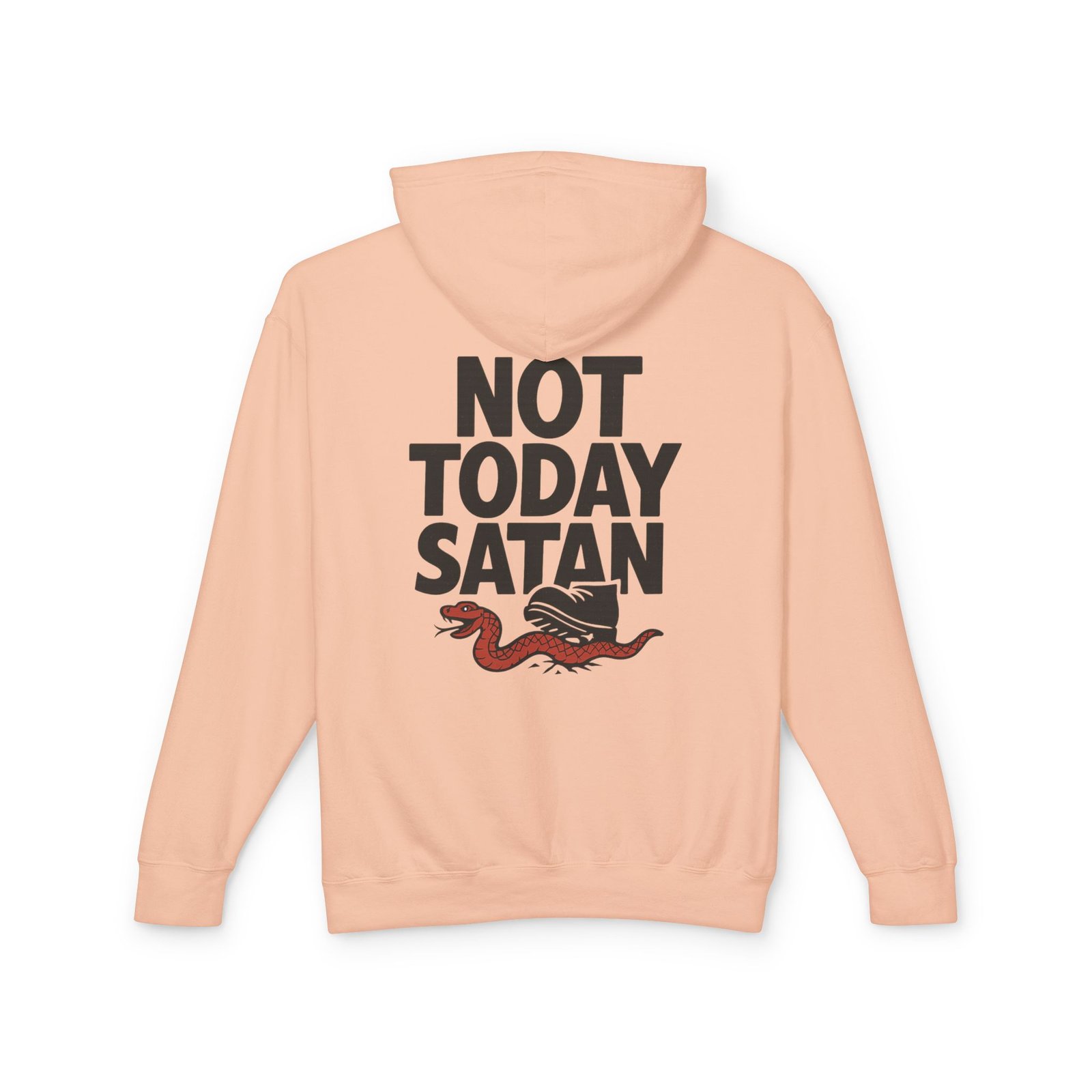 Not Today Satan Hoodie — Graphic Hooded Sweatshirt with Retro Snake Design - Image 14